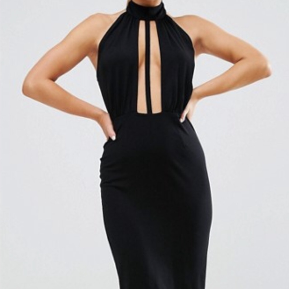 ASOS Petite Bodycon Dress with Plunge Neckline